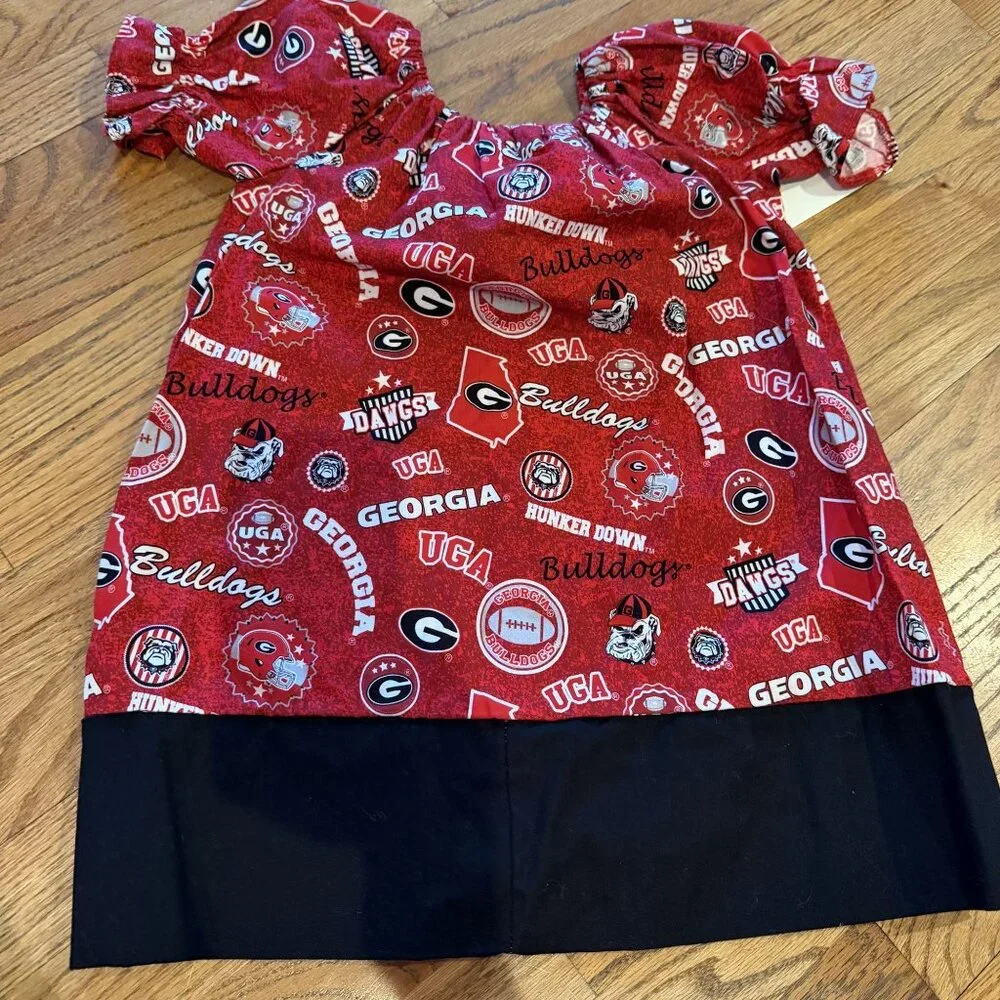 MELLONEAS MOBILE BOUTIQUE GEORGIA BULLDOG GIRLS SIZE 6 DRESS NEW GO DAWGS